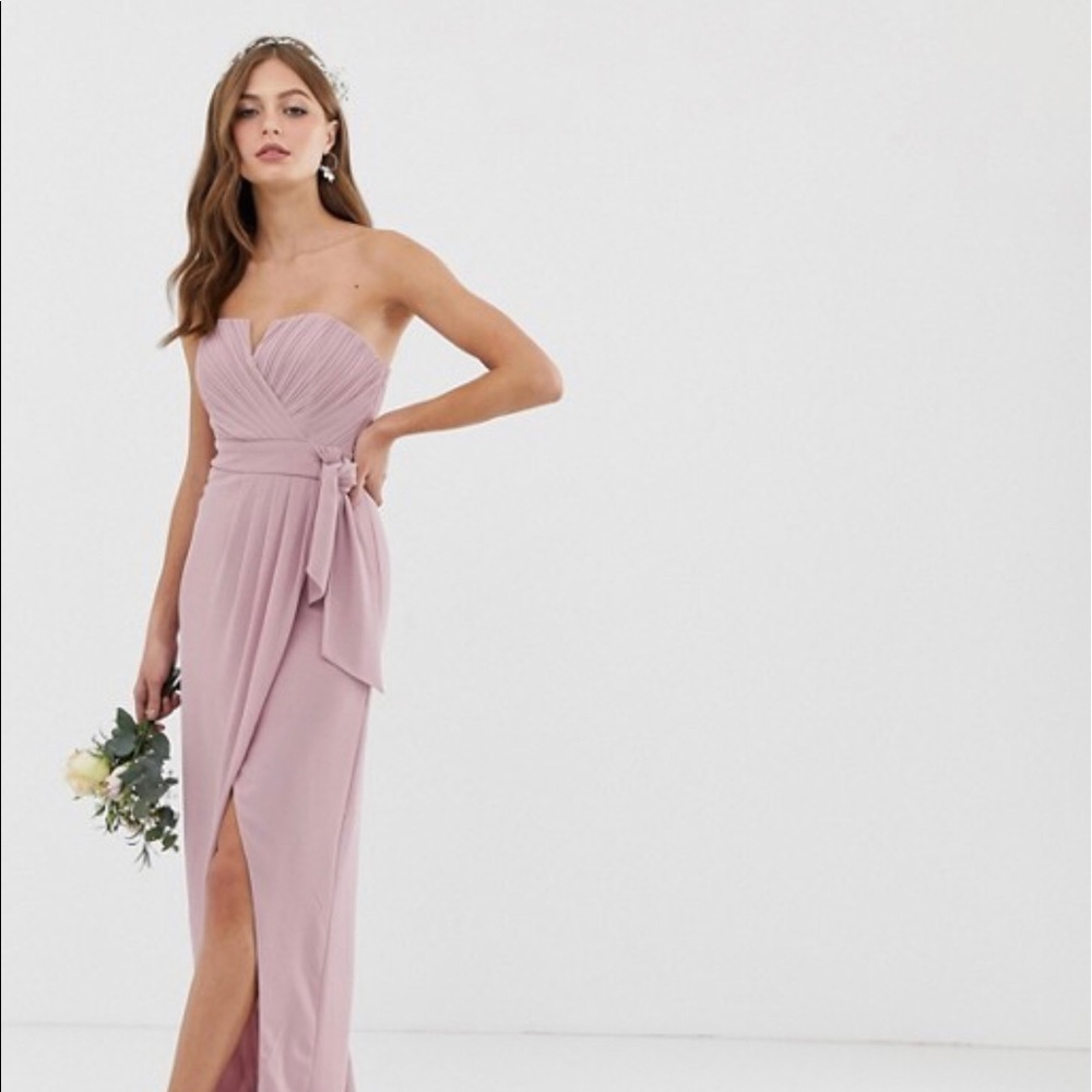 TFNC Bandeau Wrap Midi Maxi Dress